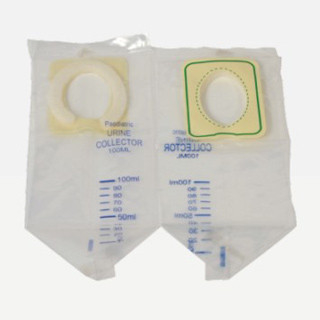China l00ml, 200ml PVC Film, Adhesive Paper , Sponge Paediatric Urine Collector / Urinary Bag WL2011 supplier