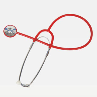 China Red Aluminium Alloy Single Chestpeice Professional Stethoscope With Plastic Ring WL8022 supplier