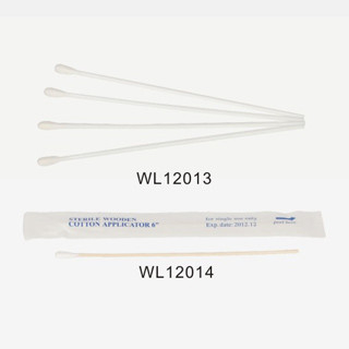 China 3&quot;, 6&quot; Wooden, Plastic Single / Double Head Sterilized Applicator with Cotton Tip WL12013; WL12014 supplier