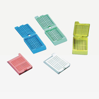 China White, Yellow, Green POM / PP Embedding Cassette Biopsy For Medical Laboratory Devices WL13027 supplier